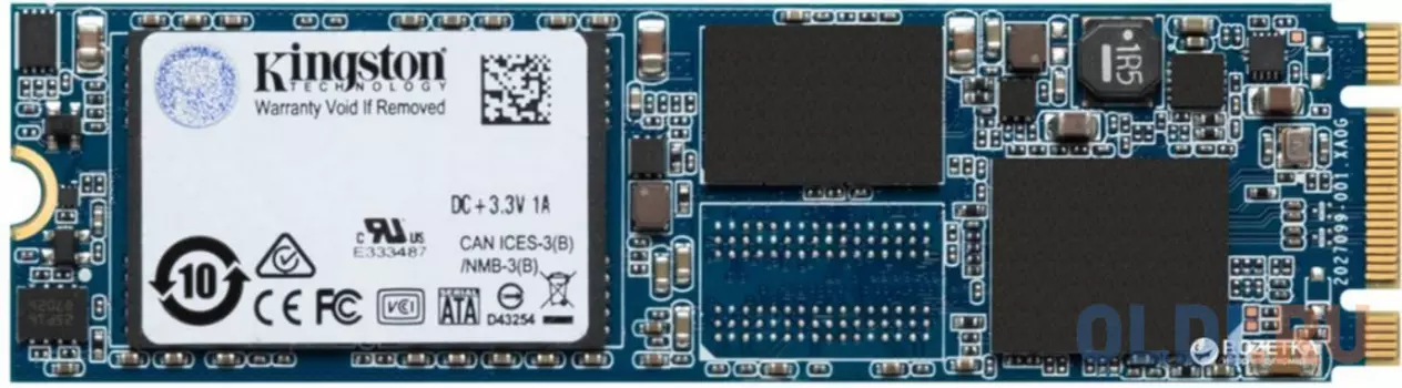 Твердотельный накопитель SSD M.2 960 Gb Kingston SUV500M8/960G Read 520Mb/s Write 500Mb/s 3D NAND TLC