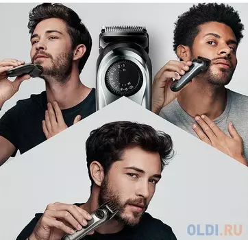 Триммер Braun BT7220 + Бритва Gillette + 2 кас черный (насадок в компл:4шт)