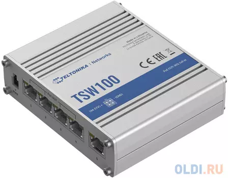 TSW100 (SW1000000) INDUSTRIAL UNMANAGED POE+ SWITCH 120W budget 5x Gigabit RJ45