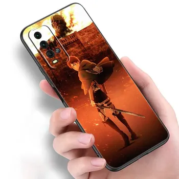 Силиконовый чехол для телефона с аниме «Атака Титанов» для Xiaomi Redmi Note 11 10 9 8 Pro 11T 10T 10S 9S 8T 9 9A 9C 9T, черный мягкий чехол Redmi 8