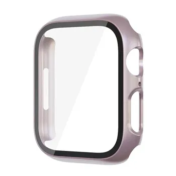 Стекло + чехол для Apple Watch, чехол 8, 7, 6 SE, 5, 3, аксессуар для iWatch, защитная пленка для экрана, серия Apple Watch 45 мм, 41 мм, 44 мм, 40 мм, 42 мм, 38 мм, 49 мм 42 44 45mm