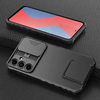 Противоударный чехол KEYSION для Samsung A55 5G A35 A25 A15 A05, защита объектива камеры, чехол с подставкой для телефона Galaxy A05S for Samsung A05S красный