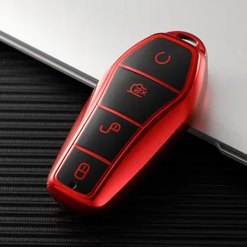 Гальванический чехол для ключей от машины, брелок для BYD Tang EV600 Han EV Yuan PLUS ATTO 3 Song PLUS Pro MAX DMI MAX Qin Plusdmi, аксессуары для ключей синий