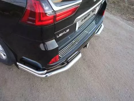 Накладка на задний бампер (лист) (бензин/дизель) Компания ТСС LEXLX450d15-07 Lexus LX570 2015-