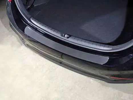 Накладка на задний бампер (лист шлифованный) Компания ТСС HYUNACC17-10 Hyundai Accent 2017-