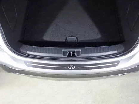 Накладка на задний бампер (лист шлифованный логотип Infiniti) Компания ТСС INFQX3016-08 Infiniti QX30 2016-