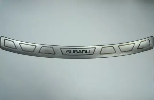 Накладка на задний бампер (нержавеющая сталь, с логотипом) JMT 24555 Subaru Forester 2013 - 2018