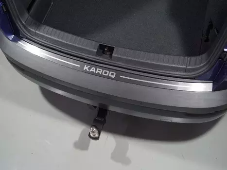 Накладка на задний бампер ТСС-Тюнинг для Skoda Kodiaq, Karoq 2020-