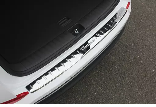 Накладка на задний бампер, защитная, хромированная для Hyundai Tucson (2015- по н.в. )