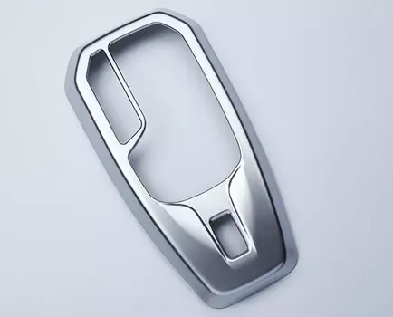 Накладка на панель КПП (серебро, черный карбон) для Renault Koleos 2017 -