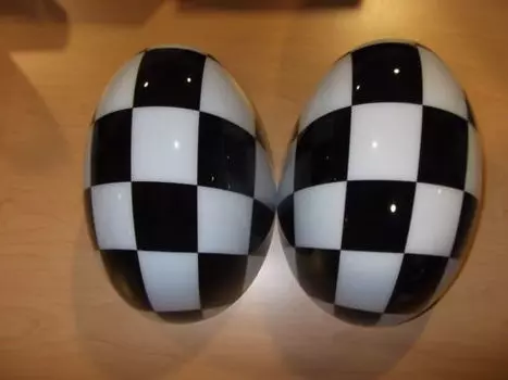 Накладка на боковое зеркало левая Checkered White Mini 51142348091 для Mini Cooper 2015 -