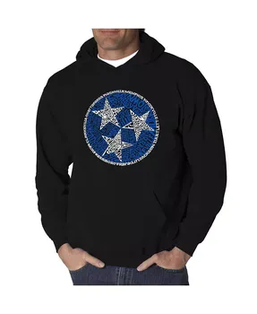 Мужской худи с принтом Tennessee Tristar Word Art LA Pop Art, черный