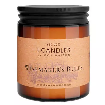 Ароматическая свеча с ароматом винограда Ucandles Chez Maman Winemakers’ Rules