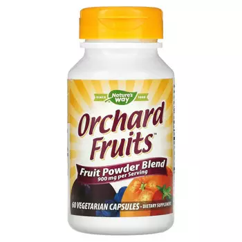 Nature's Way, Orchard Fruits, смесь фруктовых порошков, 450 мг, 60 вегетарианских капсул