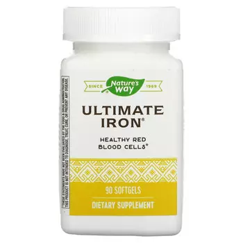Nature's Way, Ultimate Iron, 90 мягких таблеток