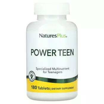 NaturesPlus, Power Teen, мультивитамины и минералы для подростков, 180 таблеток