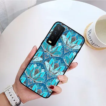 Funda ЦВЕТЫ ЛОТОСА чехол для телефона для vivo Y31 Y30 Y33S Y11S Y12S Y17 Y20 Y20S Y21 Y21S Y1S Y53S Y15 Y19 Y91C V23 5G чехлы VIVO Y1S