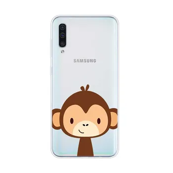 Чехол для телефона Samsung Galaxy A90 A80 A70 A60 A50 A40 A30 A20S A20E A10 A10E A10S S8 S7 S6 Edge с милой мультяшной обезьянкой Samsung A10