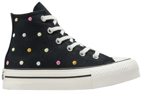 Кроссовки Converse Chuck Taylor All Star Lift Platform High PS 'Embroidered Polka Dots', черный