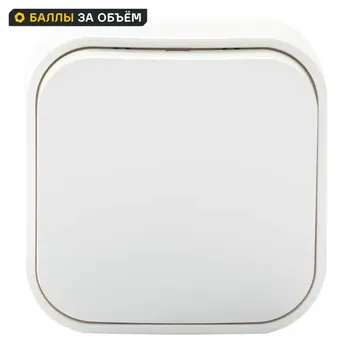 Переключатель 1 клавиша цвет - Legrand Quteo - IP20 10А 250В винтовые зажимы накладной монтаж - белый