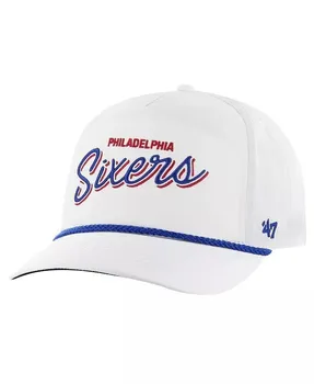 Мужская белая регулируемая кепка 47 Brand Philadelphia 76ers Fairway Hitch brrr '47 Brand, белый