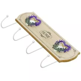 Крючок 4 шт, на декоративном панно, 10х40 см, МДФ, металл, Дом 2, Y4-5139