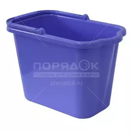 Ведро пластик, 9.5 л, сиреневое, хозяйственное, со сливом, Idea, М2420
