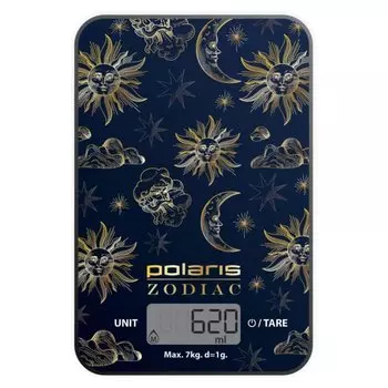 Весы кухонные электронные, Polaris, PKS 0759DG, 7 кг, рисунок, 019995