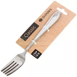Вилка нержавеющая сталь, 3 предмета, столовая, Daniks, Classic