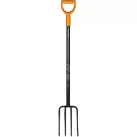 Вилы садовые четырехрогие Fiskars Solid 1026687 с черенком