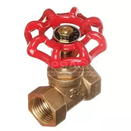 Вентиль для воды, 1/2", г-г, красный, ProFactor