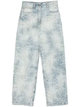 Palm Angels жаккардовые джинсы, синий