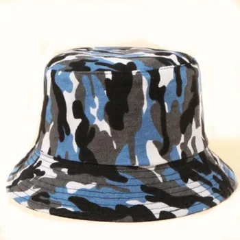 Hat Men s Women s Printed Double-sided Hat Outdoor Sun Hat Canvas Fisherman M56-58cm