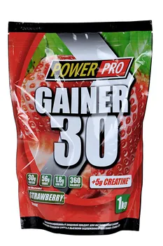 Гейнер Power pro 30 белка вкус клубника, 1 000 г