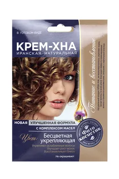 Крем-хна Фитокосметик Иранская Бесцветная/Укрепляющая с комплексом масел, 50 мл