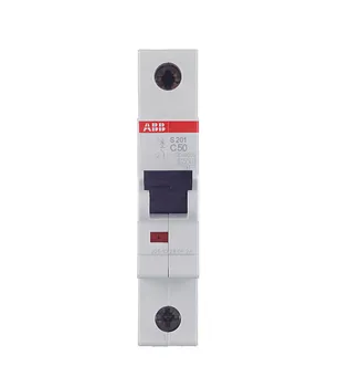 Автоматический выключатель ABB S201 (2CDS251001R0504) 1P 50А тип С 6 кА 220 В на DIN-рейку