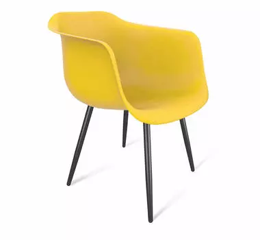 Стул Sheffilton SHT-ST31/S95-1 желтый/чёрный муар
