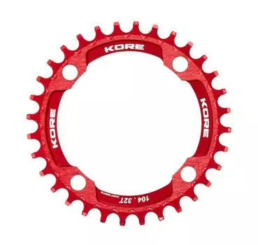 Звезда Kore Narrow Wide Front Chain Ring, 32T, красный, KCRFNW0132RAT