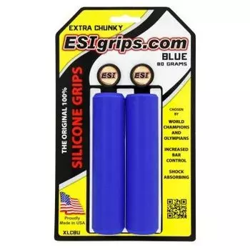 Грипсы велосипедные ESI Extra Chunky, 130 мм, силикон, синий, XLCBU