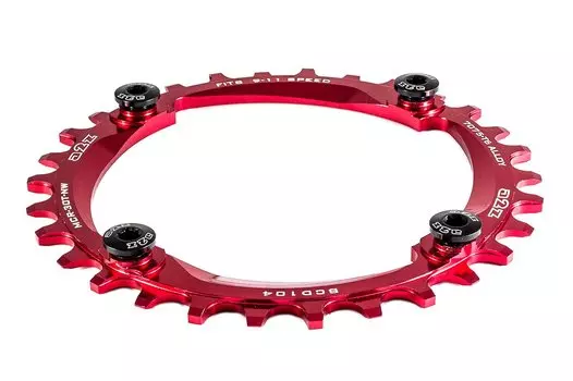 Звезда передняя A2Z NW chainring, 30T, алюминий, красный, NW-30T-104-3
