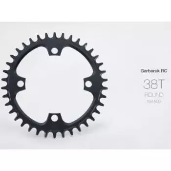Звезда передняя Garbaruk 104 BCD Round 38T, черный, 5907441517157