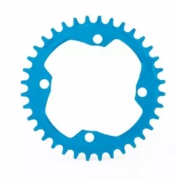 Звезда велосипедная Garbaruk, передняя, 104 BCD Round 36T Blue, 5907441517096