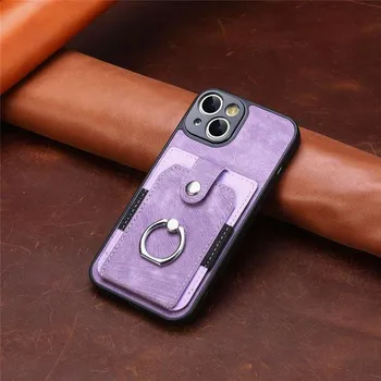 Модный кожаный чехол с отделением для карточек для Iphone 14 Pro Max 12 13 11 15 Pro 14pro Iphone15 Iphone14, защитный чехол-бумажник с защитой от падения for iphone 11 чёрный