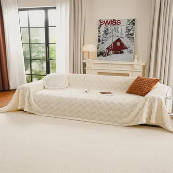 Style Sofa Cushion Advanced Sense Non-Slip Sofa Cover Cloth Autumn and Winter Living Room Sofa Towel Sofa Cover 180X130