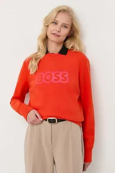 Толстовка BOSS из хлопка Boss, оранжевый