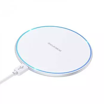 Беспроводное зарядное устройство Borofone BQ3 Pro, 15 Вт, универсальная, серебристый (6974443380590)