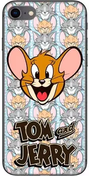 Чехол-накладка Deppa Tom & Jerry для смартфона Apple iPhone 7/8/SE, пластик, прозрачный 08 (124559)