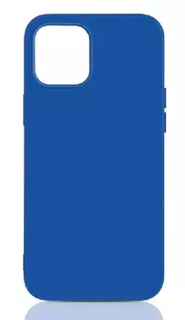 Чехол-накладка DF для смартфона Apple iPhone 12 mini, силикон, микрофибра, синий (DF iOriginal-04 (blue))