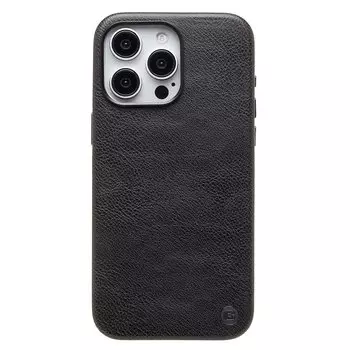 Чехол-накладка Cellis SM031 SafeMag для смартфона Apple iPhone 15 Pro Max, натуральная кожа, черный (237496)