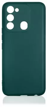 Чехол-накладка DF tCase 07 для смартфона TECNO Spark Go 2022/ Spark 8C, жидкая силиконовая резина, зеленый